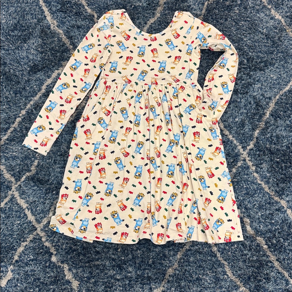 NWOT Hanna Anderson Bluey Long Sleeve Skater dress size 10